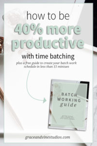 Ever feel like there isn't enough time to get it all done as an entrepreneur? Start batch working your tasks and you could be up to 40% more productive! #productivitytips #smallbusiness #entrepreneur #mompreneur #businesstips