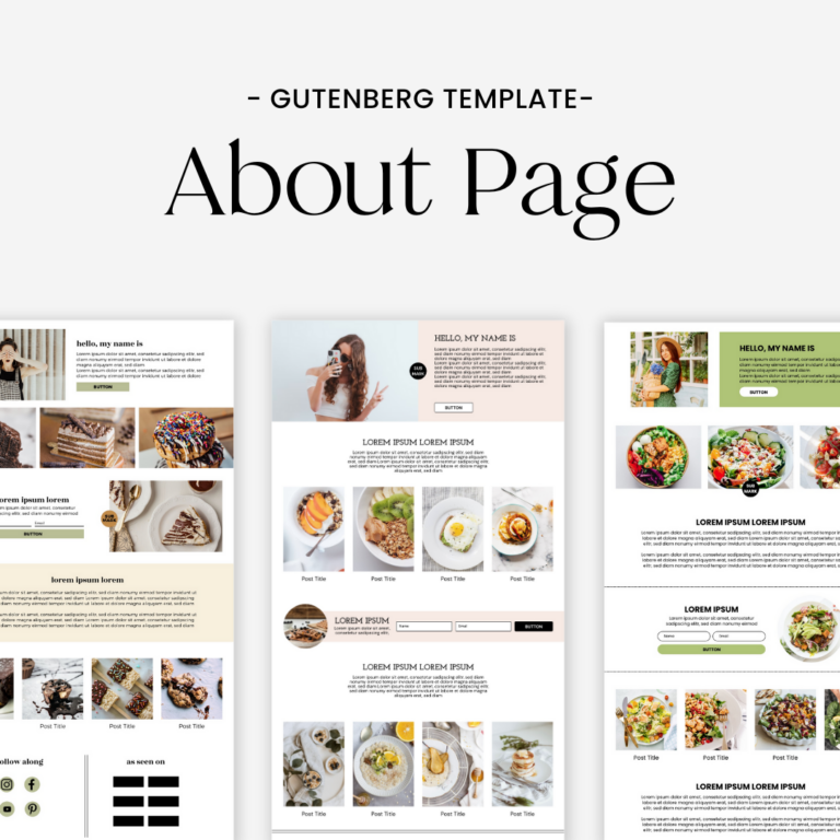 About Page Gutenberg Template